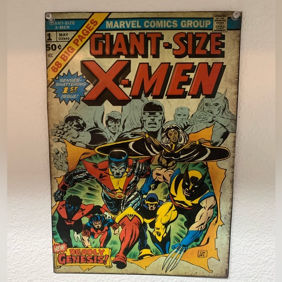 X-Men comic book cover wall hanging - retro comic book plaque - Picture 1 of 3